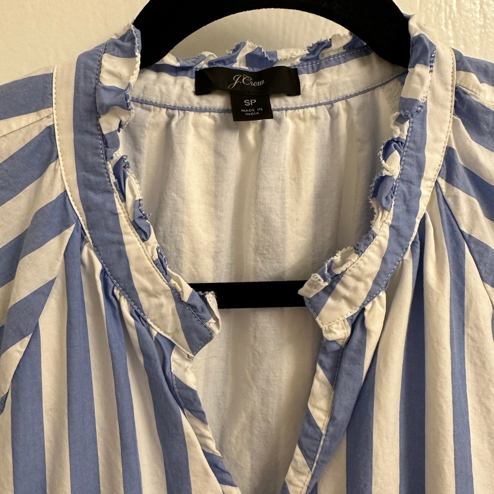 J. Crew striped long sleeve mini dress